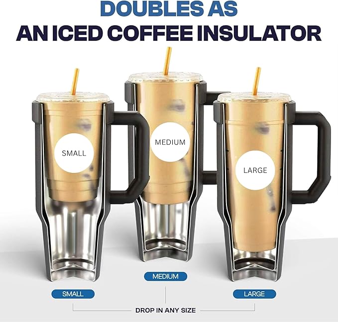 Frost Buddy 40 oz Thicc Buddy Tumbler with Silicone Sleeve – Customizable with Budz Charms, Insulated Stainless Steel Cup with Handle & Straw, Leak-Proof, Cup Holder Friendly, Gift for Men & Women