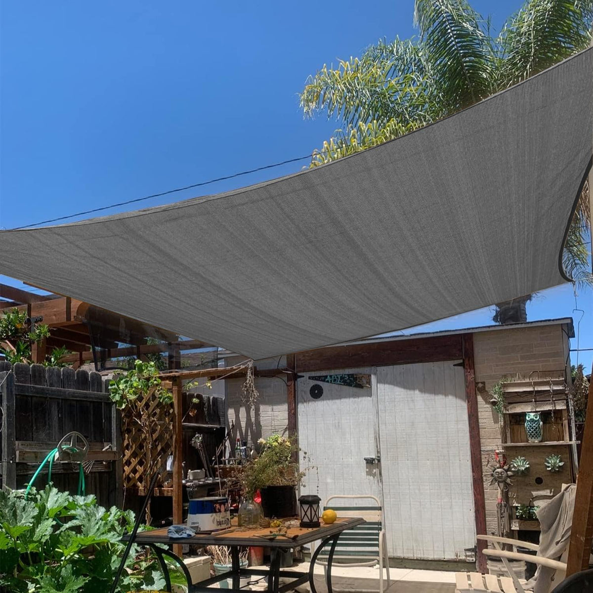 KANAGAWA 9'X15' Dark Gray Custom Size Sun Shade Sail Rectangle UV Block Canopy Cover for Patio Backyard Lawn Garden Outdoor (Customized Available)