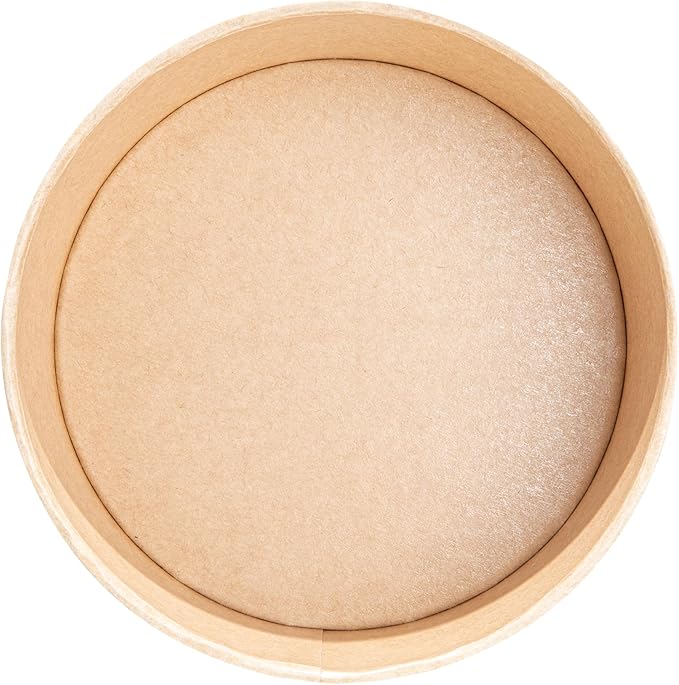 Restaurantware Compostable Paper Food Containers 50 Pack Of 37 oz BPI-Certified Round Kraft Salad Bowls Disposable Grease-Resistant Meal Prep Take Out Containers For Ice Creams, Soups, Snacks