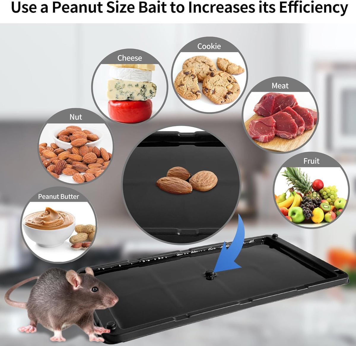 LULUCATCH Super Glue Traps 24 Pack for Mice & Snakes, Larger, Heavier Sticky Traps with Non-Toxic Glue. Sticky Mouse Traps Indoor, Easy to Set, Pet Safe Pest Control