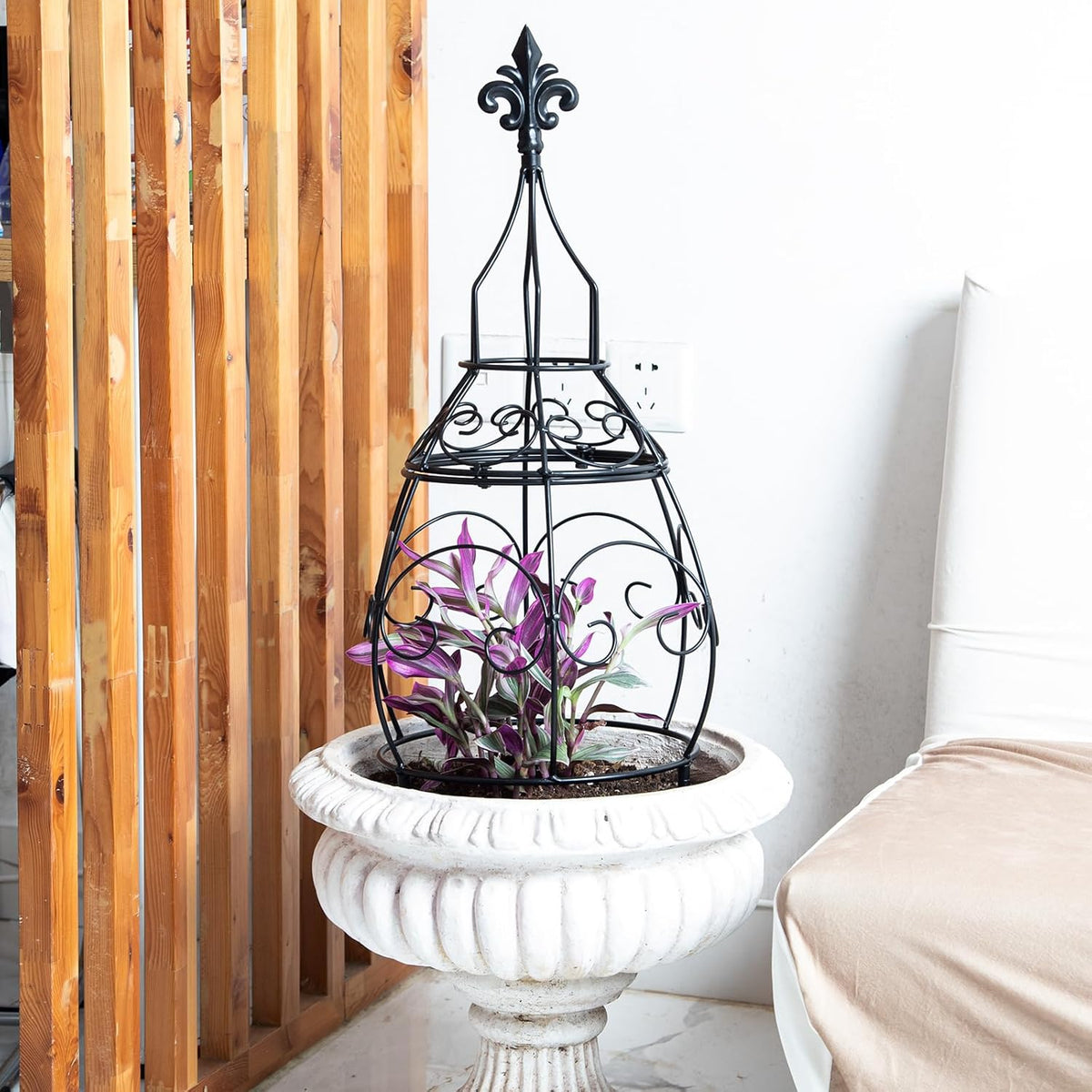 29-Inch Garden Trellis Obelisk - Durable Metal Support for Indoor & Outdoor Climbing Plants, Perfect for Vertical Gardening & Potted Plants, Stylish Design for Home and Garden