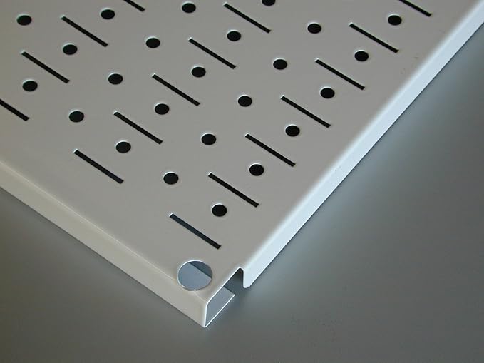 Wall Control Kitchen Pegboard Organizer Pots and Pans Storage Rack Organization Kit with Grey Pegboard and White Accessories
