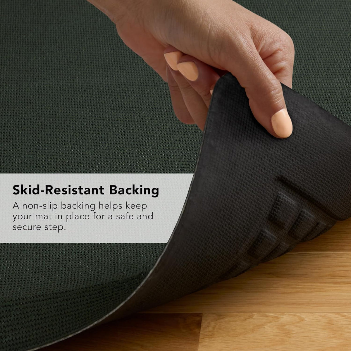 KitchenAid Gourmet Series Kitchen Comfort Gel Mat, Solid Basketweave, Deep Forest Green, 20"x39"