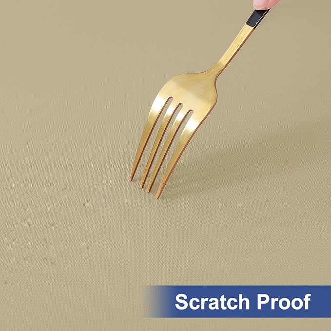 homing Rectangle Table Cloth Cover, Waterproof Polyester Elastic Fitted Tablecloth, Fits for 8 Foot Folding Tables, Washable Table Protector for Picnic, Camping, Outdoor (Taupe, 30" x 96")