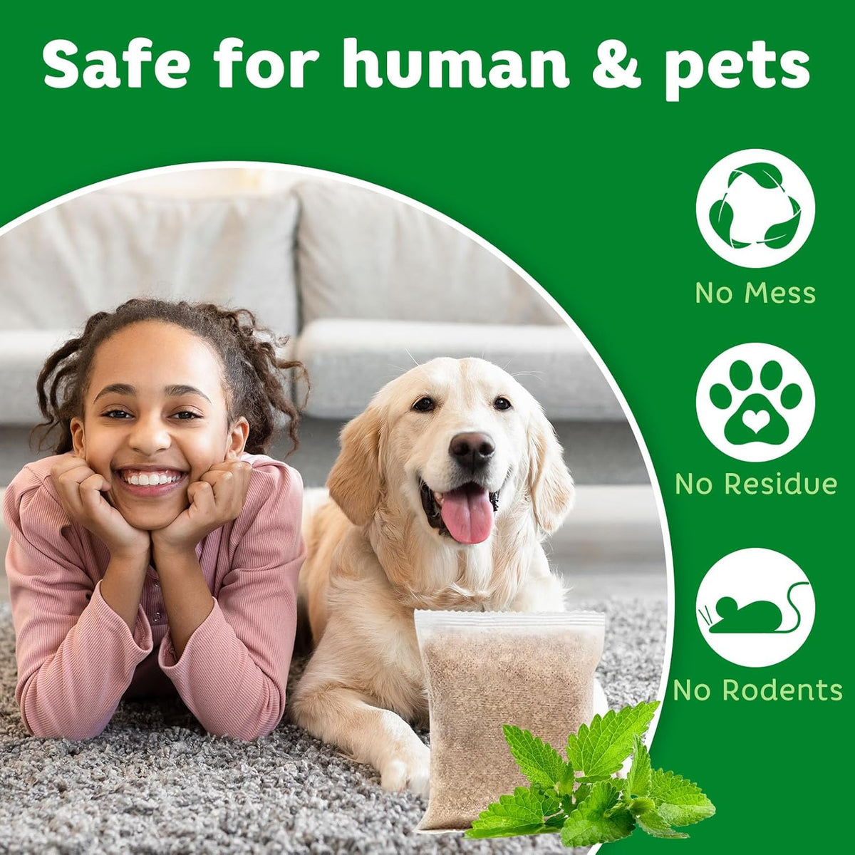 Pest Repellent Pouches, 10 Pack Peppermint Oil Repellent for Mouse, Roach, Rodent, Spider, Ant, Mice, Rats, Pest Control Indoor & Outdoor, Natural Mouse Deterrent Replace Traps Family & Pet Safe