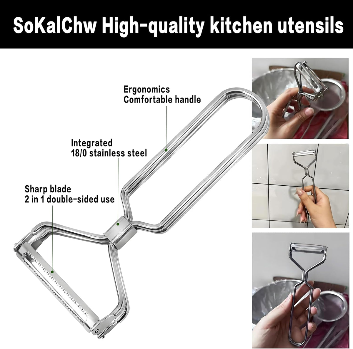 Best Vegetable Carrot Potato Peelers for Kitchen, Just Like Mom's old steel Fruits Peeler (steel)