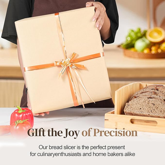 Bread Slicer for Sourdough Rounds & Homemade Bread, 10.5″ Adjustable Large Wide Capacity, Perfect for Artisan Loaves, Durable & Easy to Use – The Ideal Gift for Baking Enthusiasts