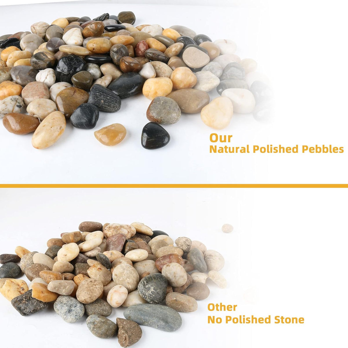 Pebbles for Plants 18 lb Natural River Rocks Garden Decorative Stones Outdoor Aquariums Gravel 1-1.5 Inches