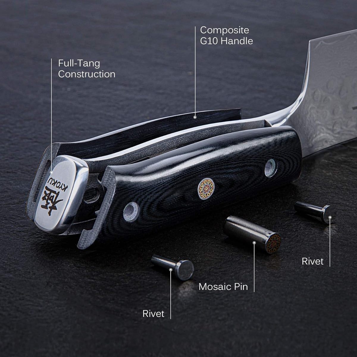 KYOKU Boning Knife - 7" - Shogun Series - Japanese VG10 Steel Core Forged Damascus Blade - with Sheath & Case