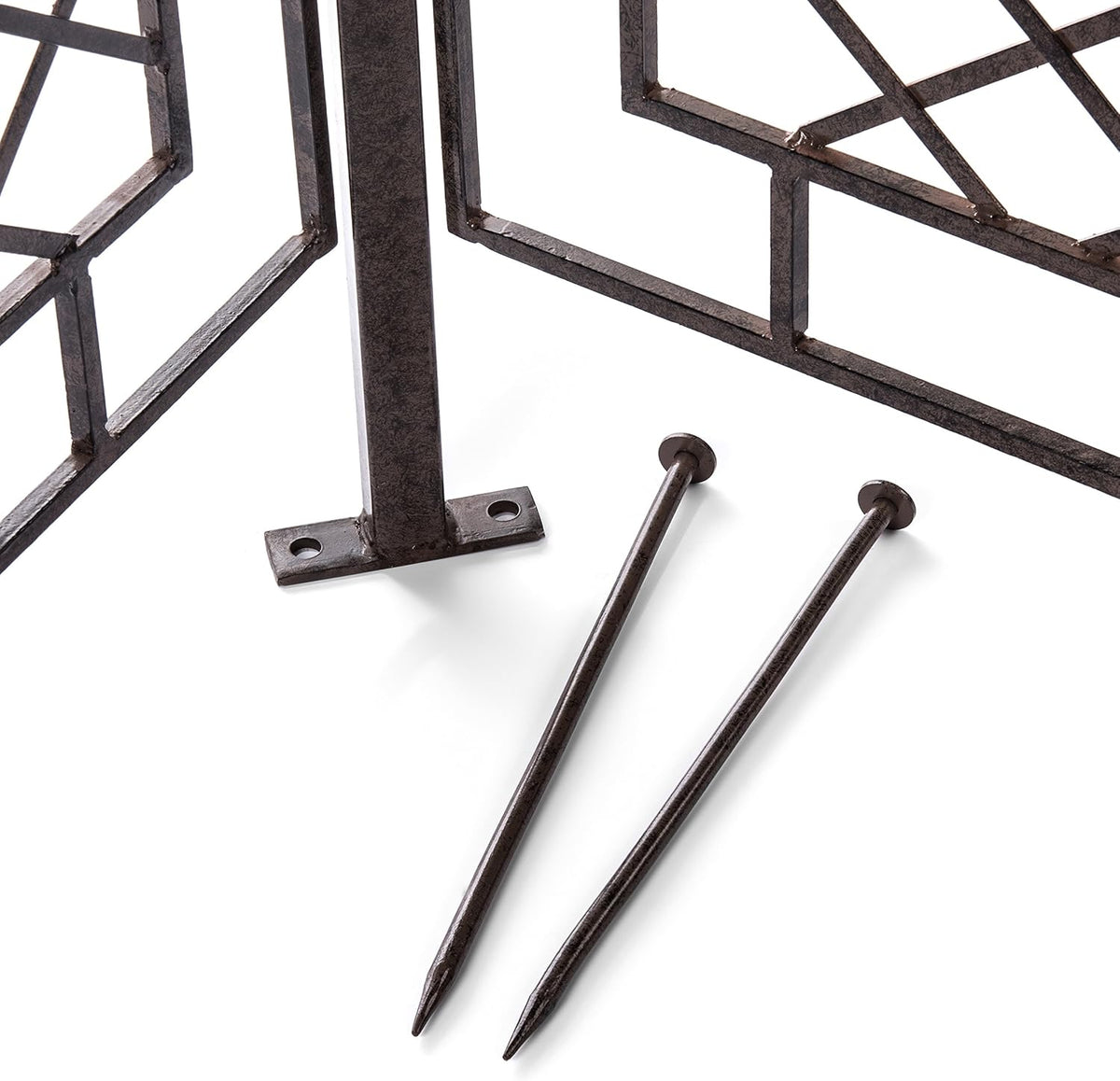 H Potter Large Trellis for Climbing Plants Wrought Iron Metal 2 Panel Ivy Garden Privacy Screen Patio Deck