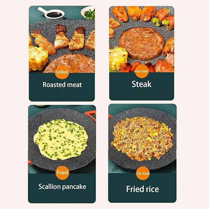 Indoor Grills Electric Smokeless – Nonstick Electric Griddle for Indoor Use, Fast-Heating Compact & Versatile Cooking for Steaks, Pancakes, and BBQ (15.7inch)(14.2in)