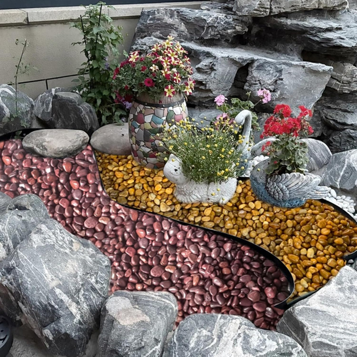 10 lbs Red River Rocks, 2-3 Inch Polished Pebbles for Indoor Plants, Decorative Rocks Stones for Landscaping, Vases, Aquariums, Fountains, Pathways, Backyard and Garden