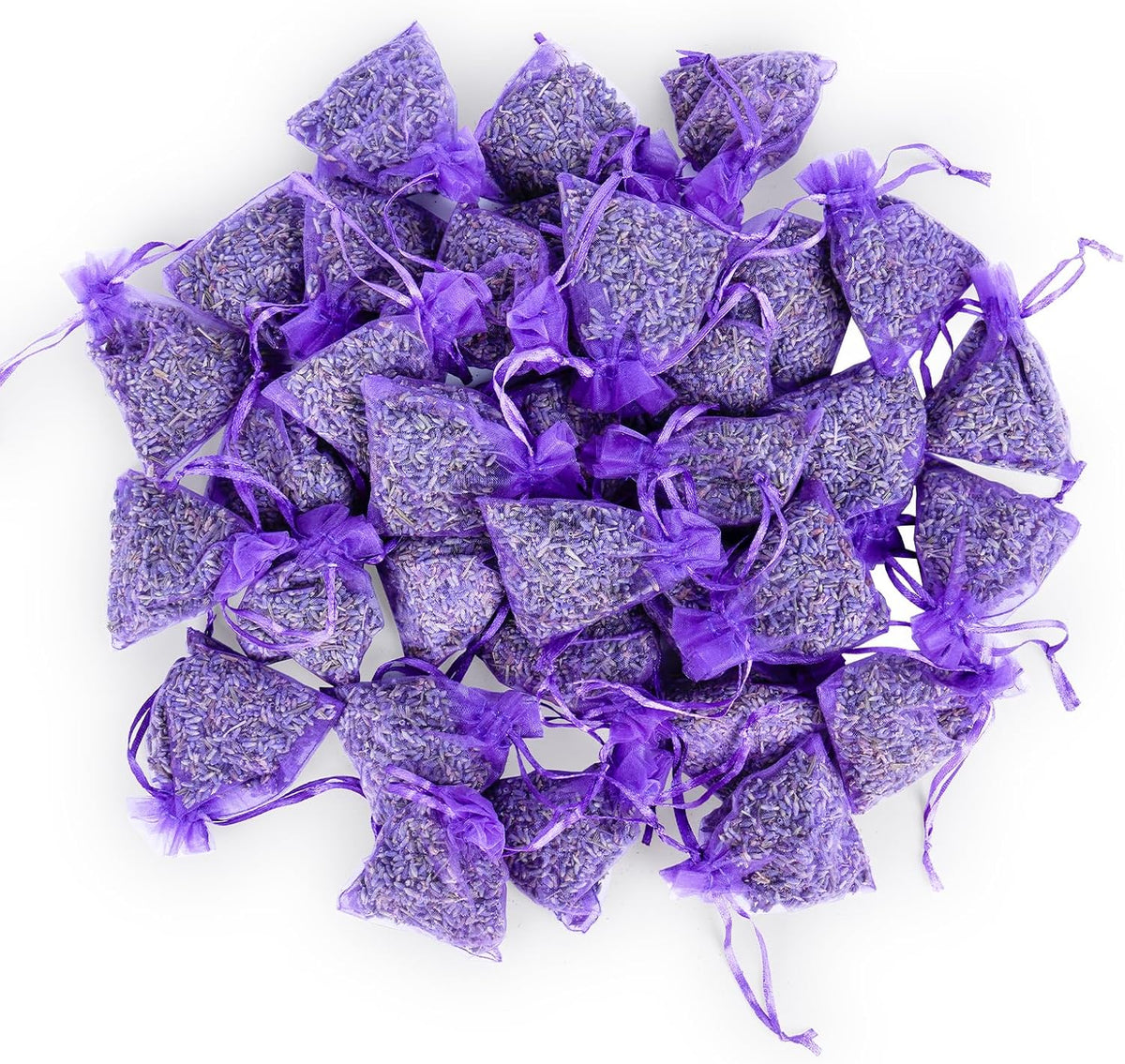 36 Pack Lavender sachets 100% Natural Dried Lavender Buds, French Lavender Strong Smell Fragrance for Drawers Closets Fresh Scents Home
