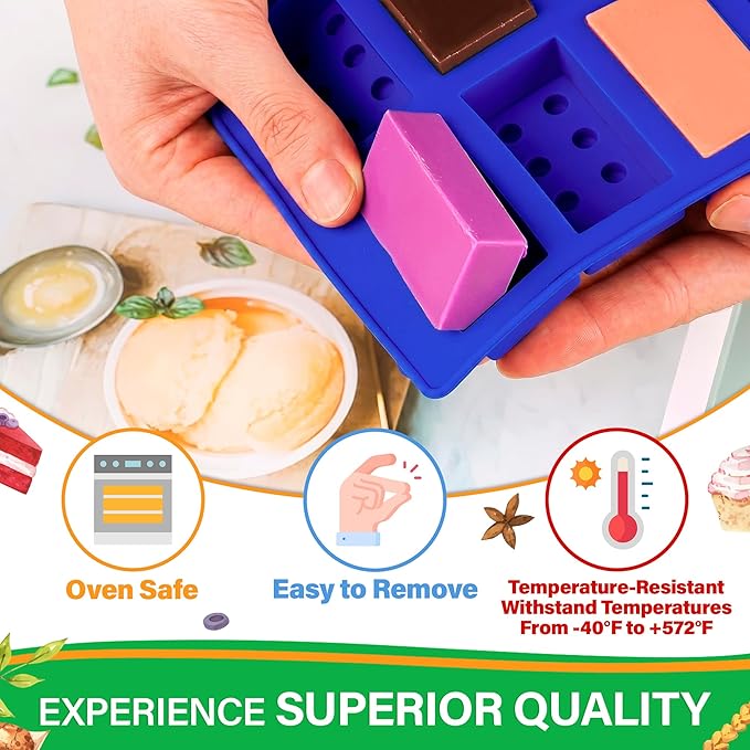 6 Pcs Robot & Bricks Silicone Molds for Chocolate – Non-Stick, Heat-Resistant & Easy to Clean – Chocolate Molds Silicone Design for Baking, Ice, Gummy, Candy & Cake Decorating – Fun DIY Kitchen Tool
