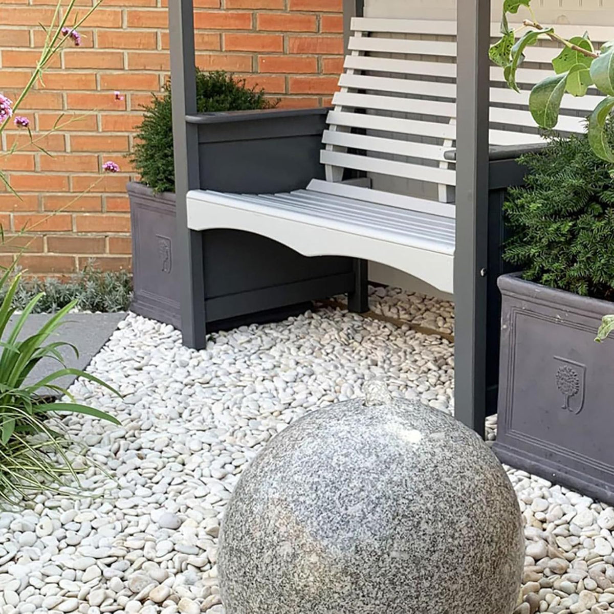 Large Pebbles for Landscaping 40lbs, 2-3 Inch White River Rocks for Aquarium, High Polished Natural Decorative Stones for Vase Filler Fish Tank Gardening