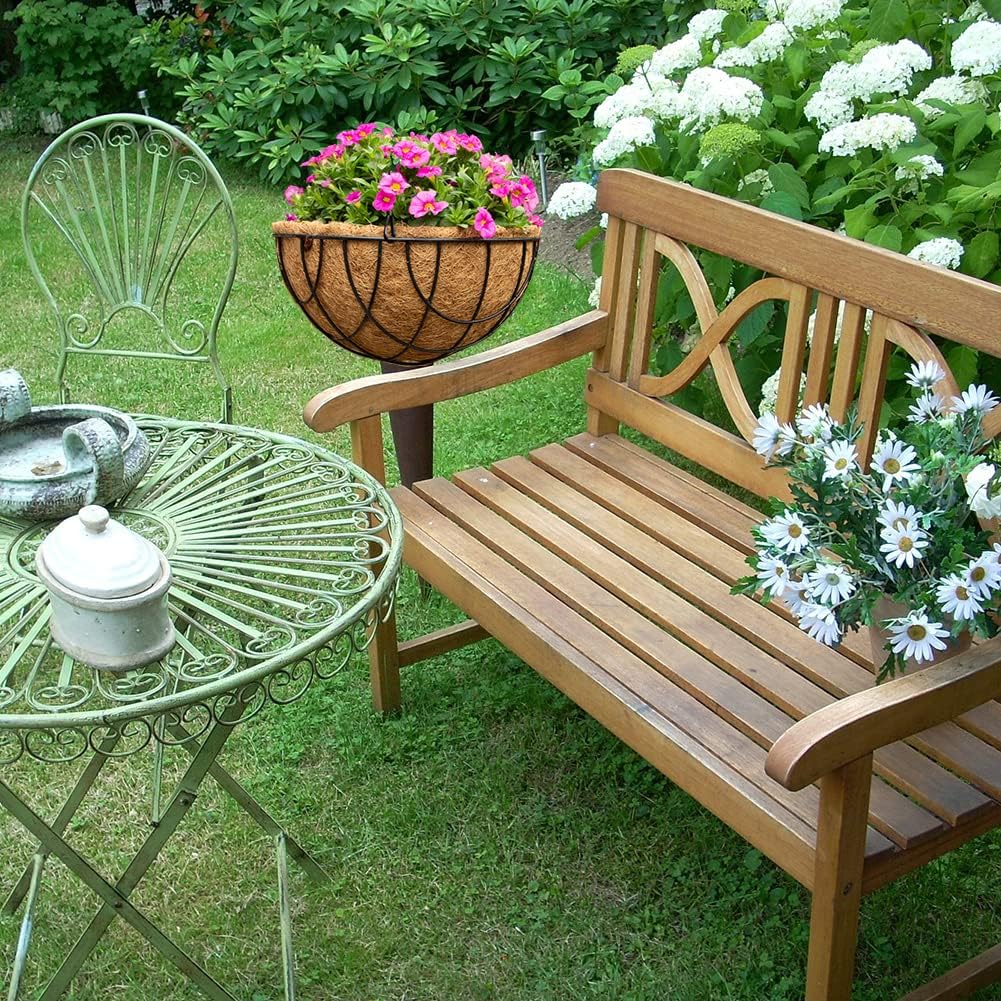2PCS Hanging Basket Liners Coco Liner 20 Inch Round Coconut Coir Basket for Plants Replacement for Hanging Basket 100% Natural Coconut Fiber Plant Basket Liner for Garden Planter Flower Pot