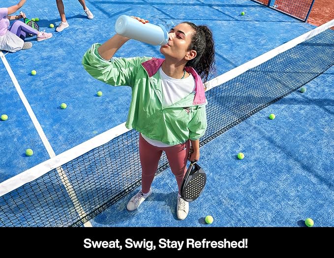 POWCAN 32 oz Insulated Water Bottle with 2-in-1 Straw and Spout Lid, Keep Cold 24H, Leak-Proof, BPA-Free, Double Wall Stainless Steel Water Bottle for Sports, Gym, Travel and School (Gilded Flutter)