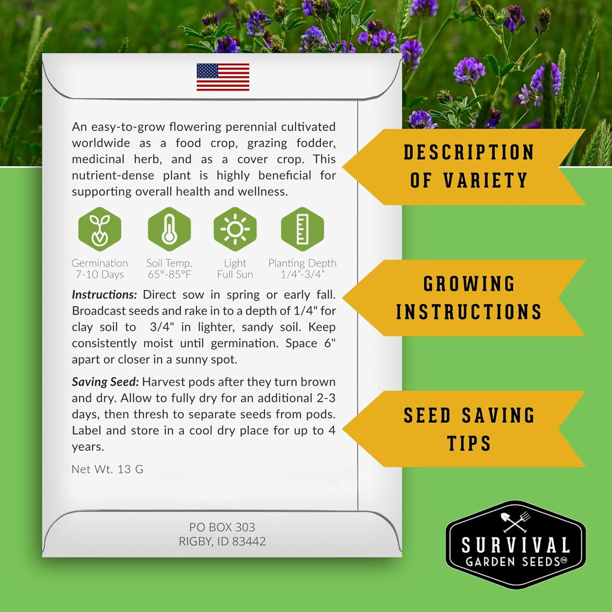 Ultimate Medicinal Herb Seeds Variety Pack – 36 Heirloom Varieties, 28,000+ Lavender, Calendula, Echinacea, Peppermint, Yarrow – Non-GMO Garden Kit by Survival Garden Seeds