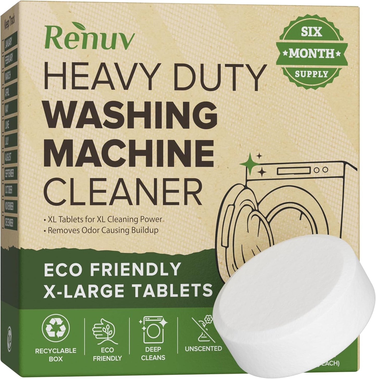 Dishwasher Cleaner + Washing Machine Cleaner Bundle - Heavy Duty Appliance Deep Cleaning, Descaling and Deodorizing.