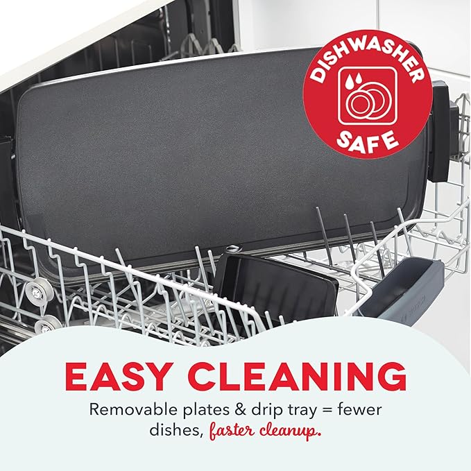 Dash Everyday Electric Griddle - Indoor Griddle for Versatile Cooking - Features Quick-Heating, Anti-Slip Feet, and Removable, Nonstick Plate - Black