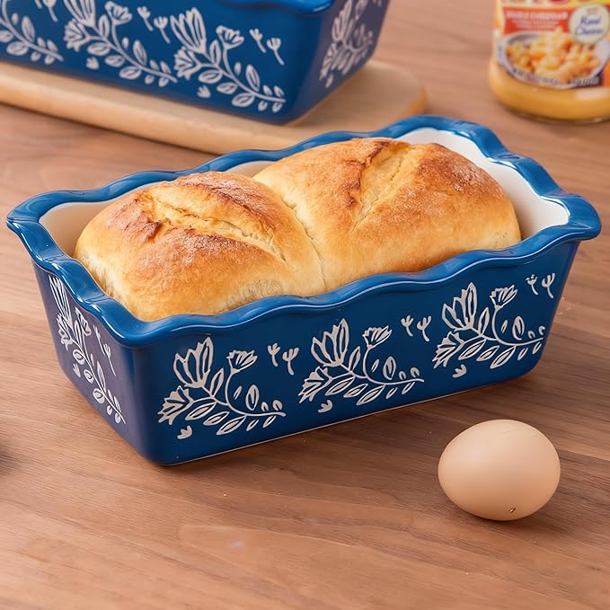 Wisenvoy Loaf Pan Bread Pan Ceramic loaf pans for baking Porcelain Baking Pans Nonstick Bread Pans for Baking