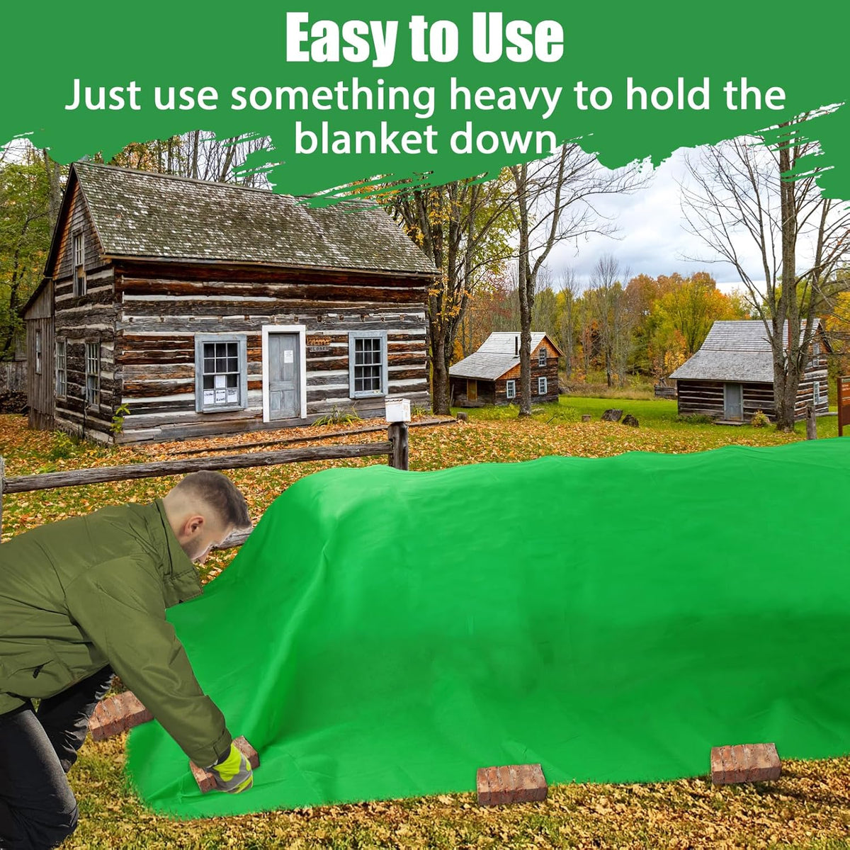 2.0oz/yd² Plant Covers Freeze Protection - 10 x 30 ft Easy of Use Green Winter Plant Frost Blanket Shield for Raised Beds, Reusable Garden Fabric Cloth Floating Row Cover for Outdoor Plants, Small