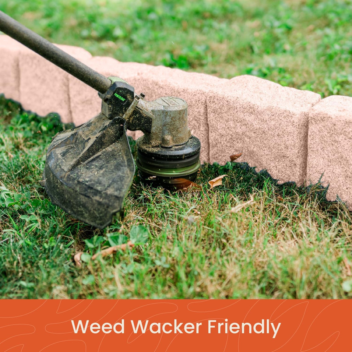 Beuta Landscape Edging | Garden Edging Border | Faux Stone Blocks for Lawn Edging, Flower Beds & Yard Edging – 1 Pack | Each Section Has 6 Blocks 48" L x 4" W x 6.5" H | 2 Spikes | Sandstone