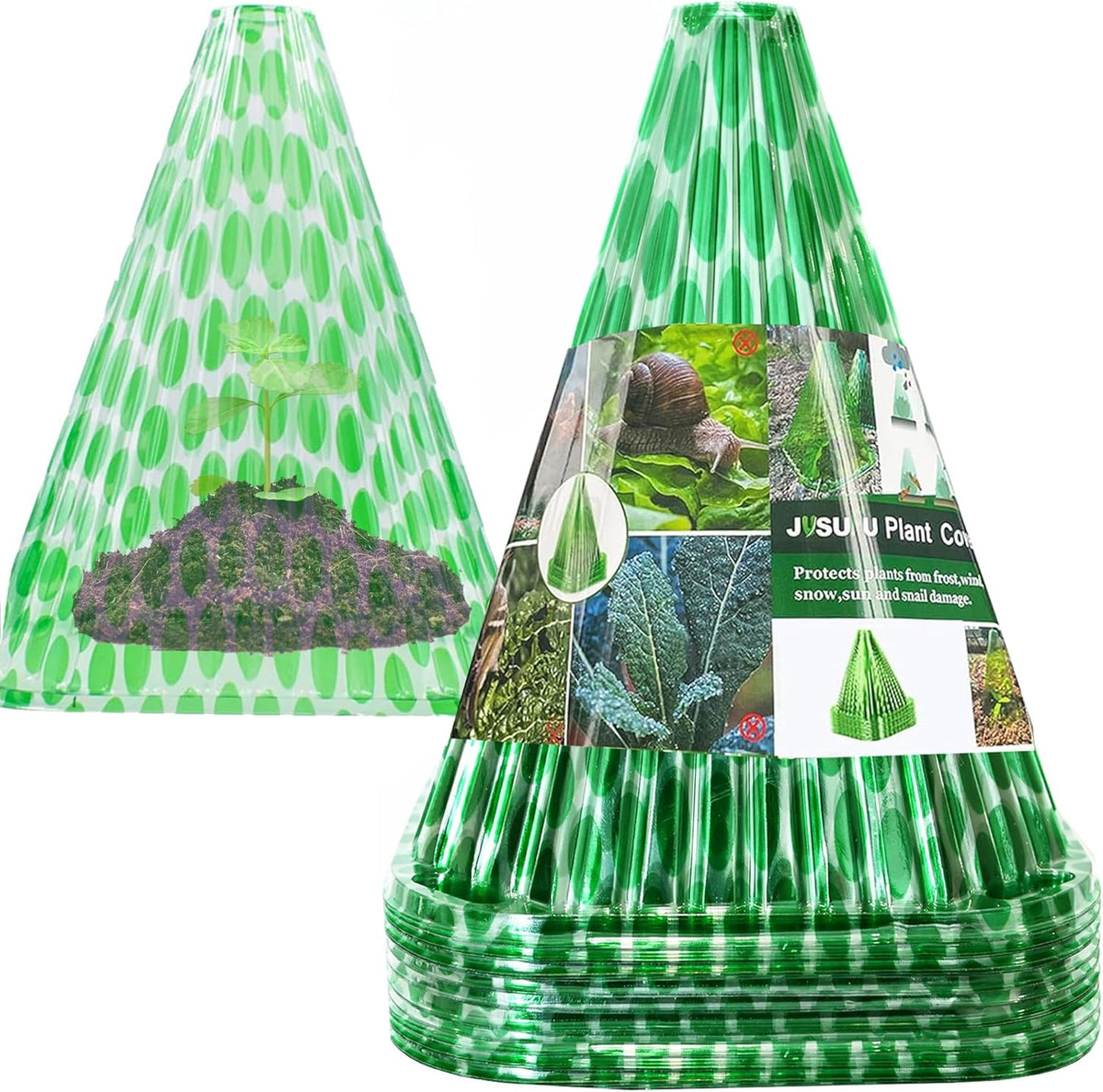 Garden Cloches for Plants,20 Pack Plant Covers Reusable Plant Bell Cover Protects Plants from Birds, Frost,Snails Etc.