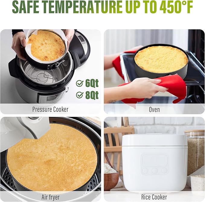 Vakoo 7 Inch Springform Pan - Nonstick, Leakproof Cheesecake Pan for Baking, Easy Release, No Parchment Paper Needed