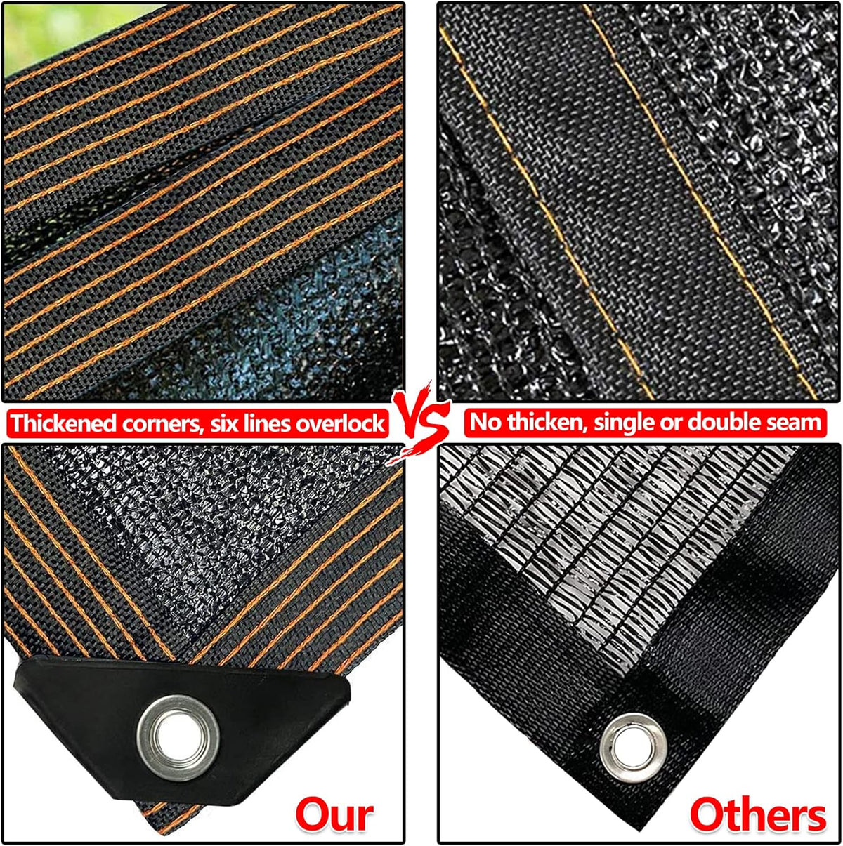 QLOFEI 18x36 FT Shade Cloth for Garden, 80-90% Sunblock Neting Cover with Grommets, Sun Screens for Patio Plants Greenhouse, Anti-UV Shade Sails for Kennel Chicken Coop Pergola Outdoor