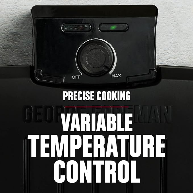 GEORGE FOREMAN® Contact Submersible™ Grill,5-Serving - Adjustable Temperature Control,Black Plates,Wash the entire-grill,(Pack of 2)