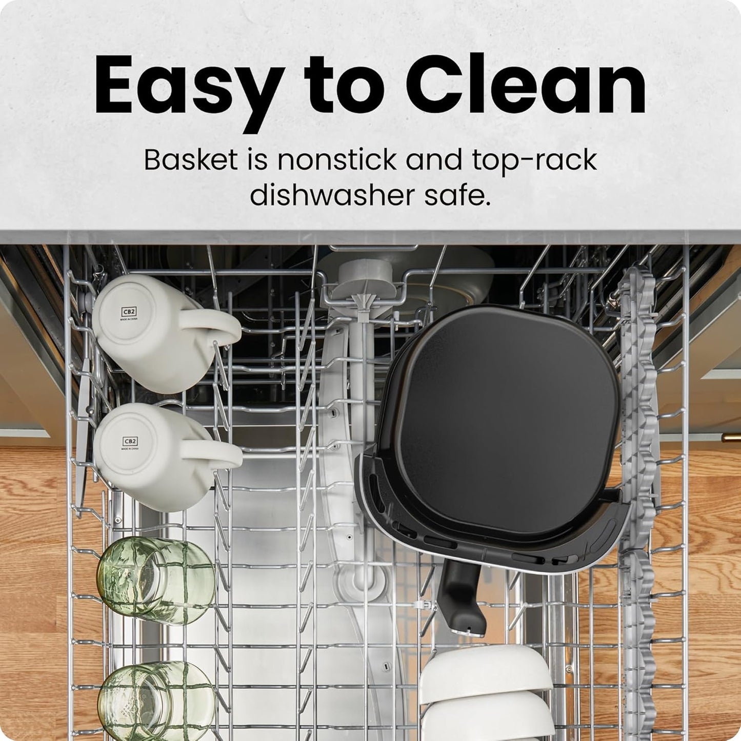 Chefman TurboFry Touch Air Fryer, Large 5-Quart Family Size, One Touch Digital Control Presets, French Fries, Chicken, Meat, Fish, Nonstick Dishwasher-Safe Parts, Automatic Shutoff, Stainless Steel
