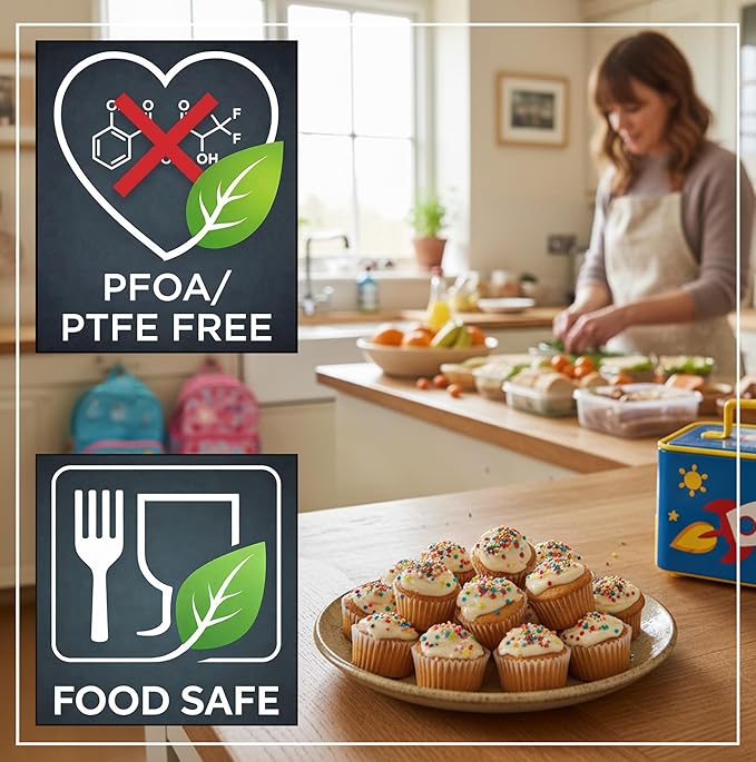Wrenbury 24-Cup Mini Muffin Pan - PFOA-Free Non-Stick, Premium Carbon Steel, 1.8" Cups, Dishwasher Safe