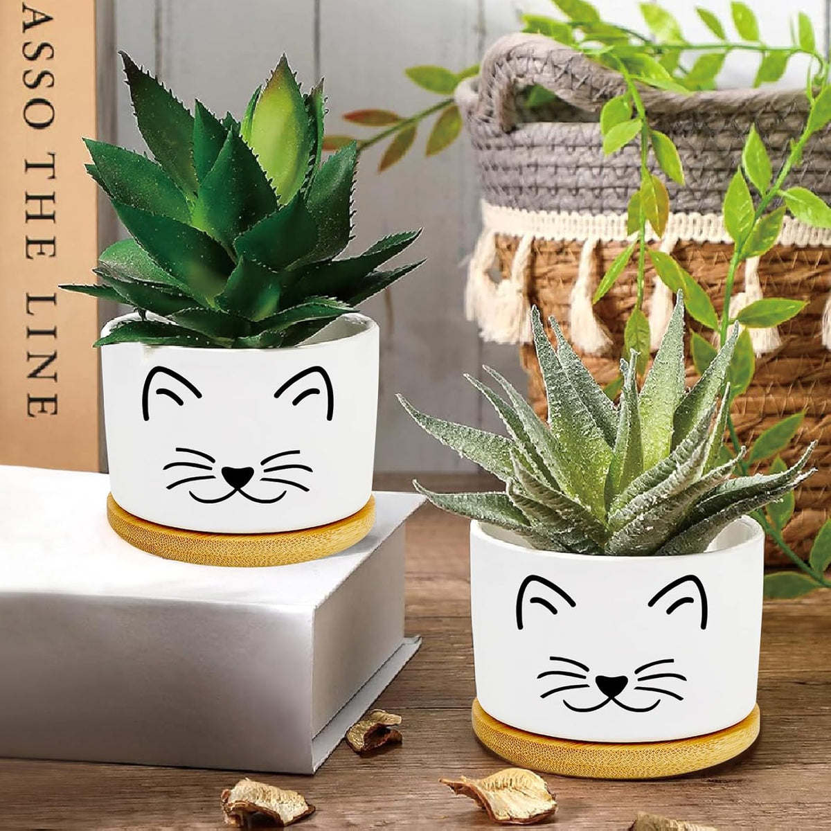 Window Garden Cat Planter Pots,Cat Gifts for Women/Men/Housewarming/Wedding/Festival Birthday Gifts Planter Pots,Outdoors/Indoors,Window Decor,Garden Decor,Yard Decor,Home Decor,Office