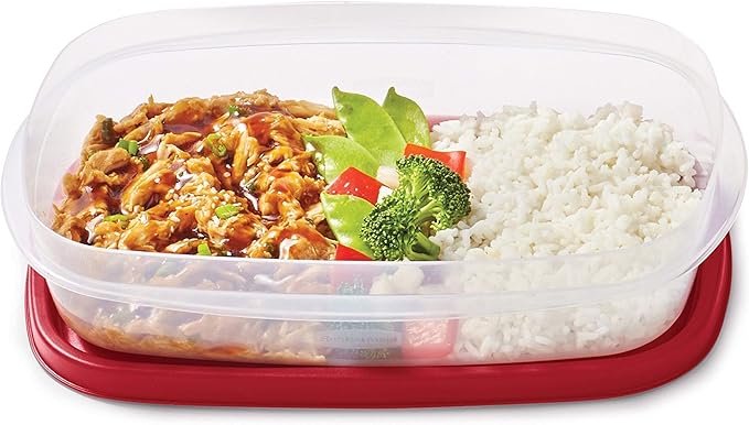Rubbermaid EasyFindLids Meal Prep Containers 5.5 Cup Red