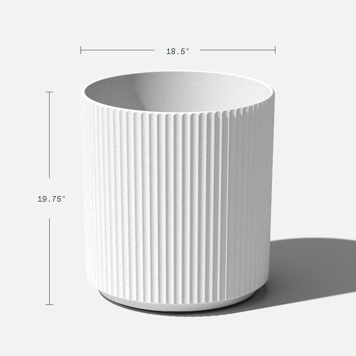 Veradek Demi Series Round Planter for Porch, Patio, Backyard | Durable Plastic-Concrete Material | Modern Décor for Tall Plants, Flowers