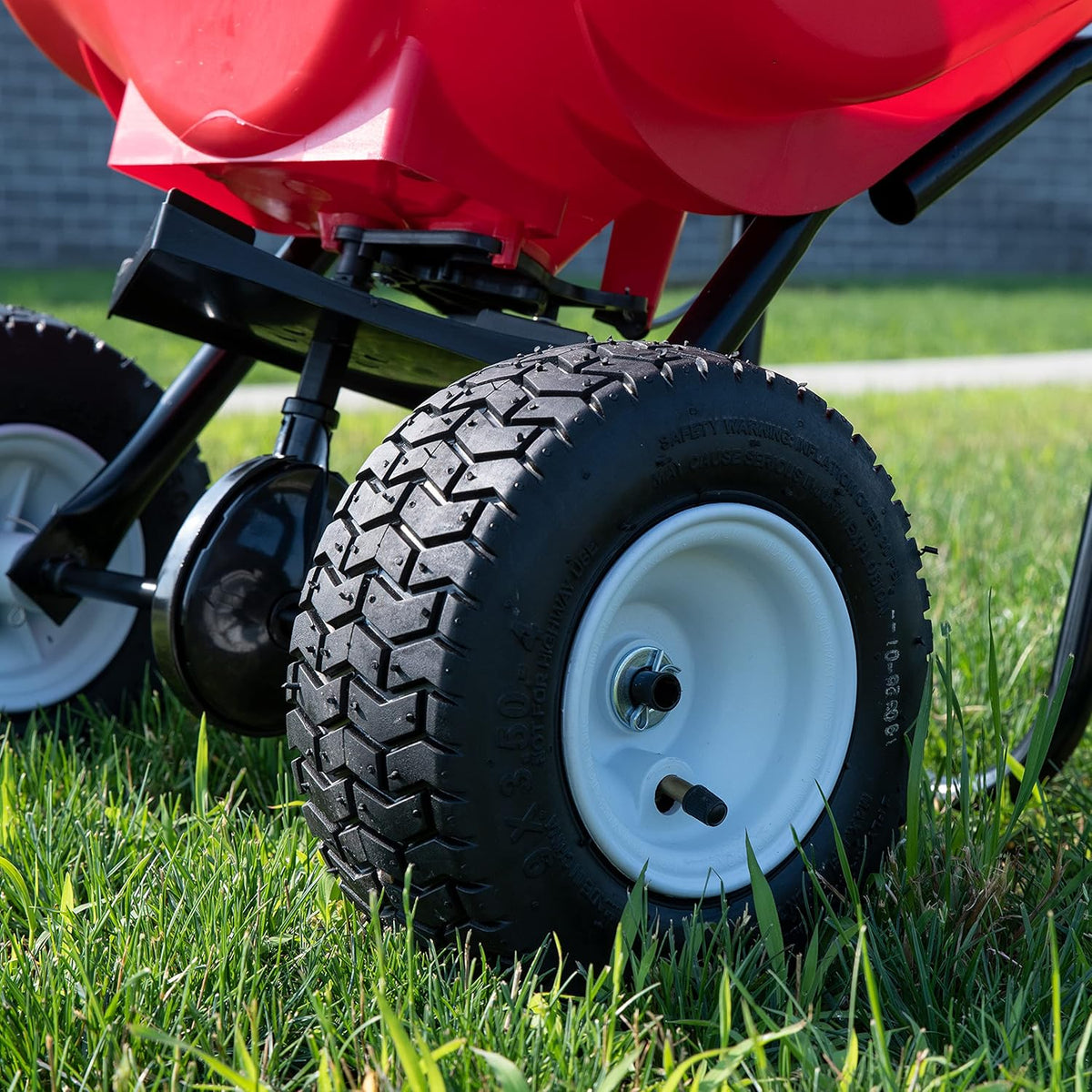 EarthWay 2050P 80lb Broadcast Spreader, Lawn Aerator, Fertilizer Spreader, 80lb Capacity, Pre-Assembled, with Rustproof Poly Hopper and Adjustable Drop Rate for Lawn Care & Seed Spreading