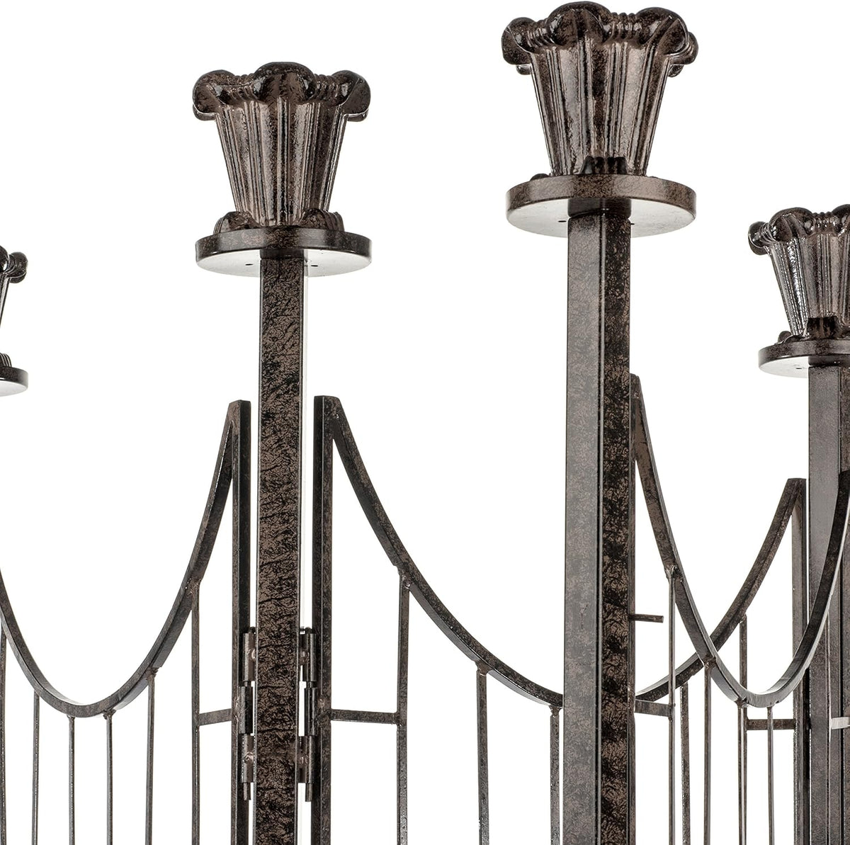 H Potter Large Iron Garden Trellis for Climbing Plants Patio Screen Deck Privacy Fence