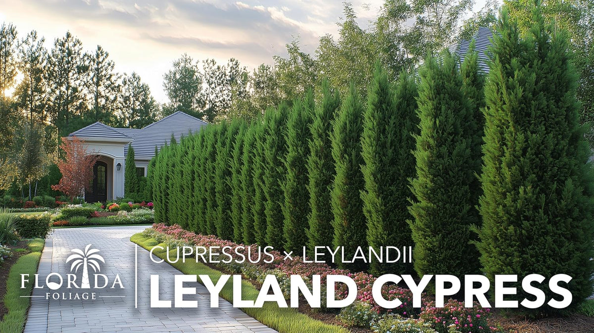 Leyland Cypress | 5 Quart Size Plants | Cupressocyparis leylandii | Fast Growing Privacy Trees, Evergreen Landscape Plants, Drought Tolerant, Low Maintenance, Windbreak, Hardy
