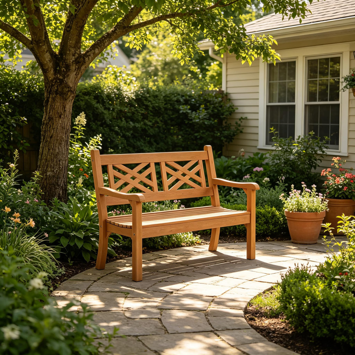 49" All Weather Poly Lumber Outdoor Garden Bench