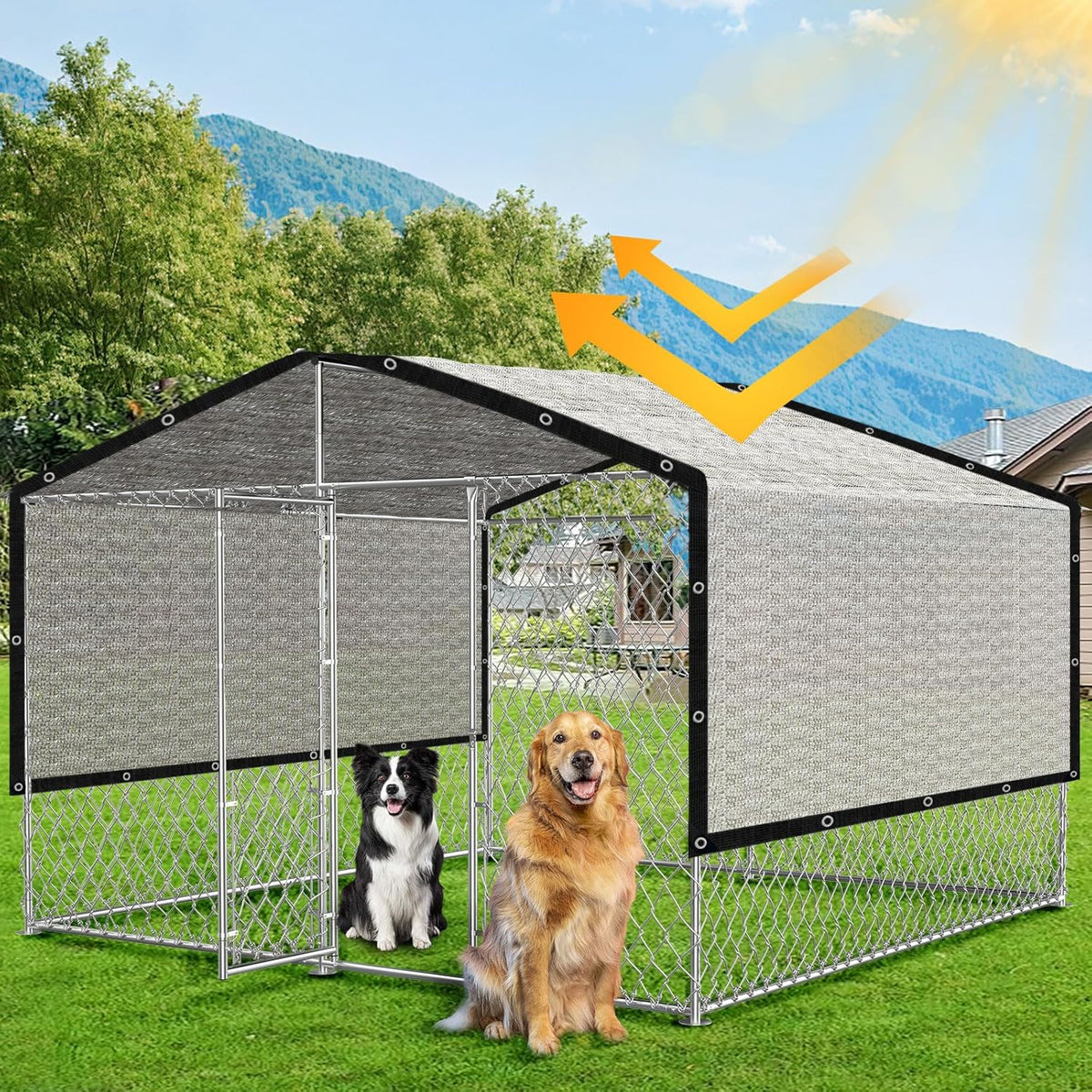 Shade Cloth-80% Aluminum Sunblock Neting,Durable Mesh Tarp with Grommets,Shade Cloth for Garden,Car, Outdoor Pergola,Greenhouse,Chicken Coop and Dog Kennel(Silver)