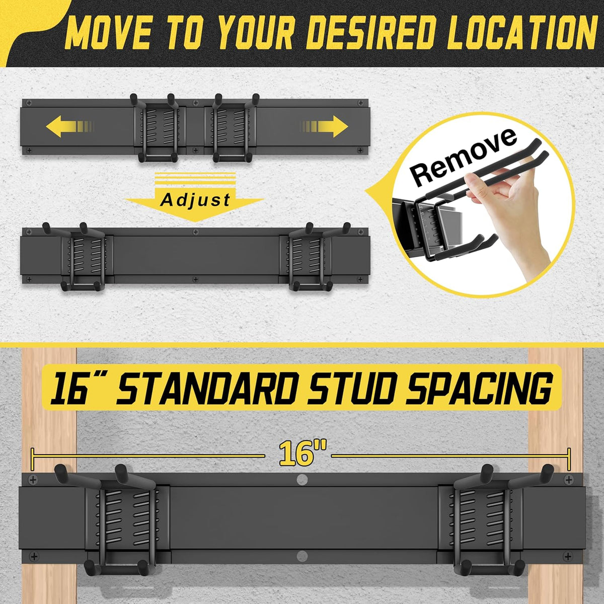 Garage Wall Organizer,12Pack Carries 600 lbs,Garden Tool Organizer 49.5in With Large Storage Space,Easy Assembly, Sturdy Design,for Efficient Tool Storage Garage Organization