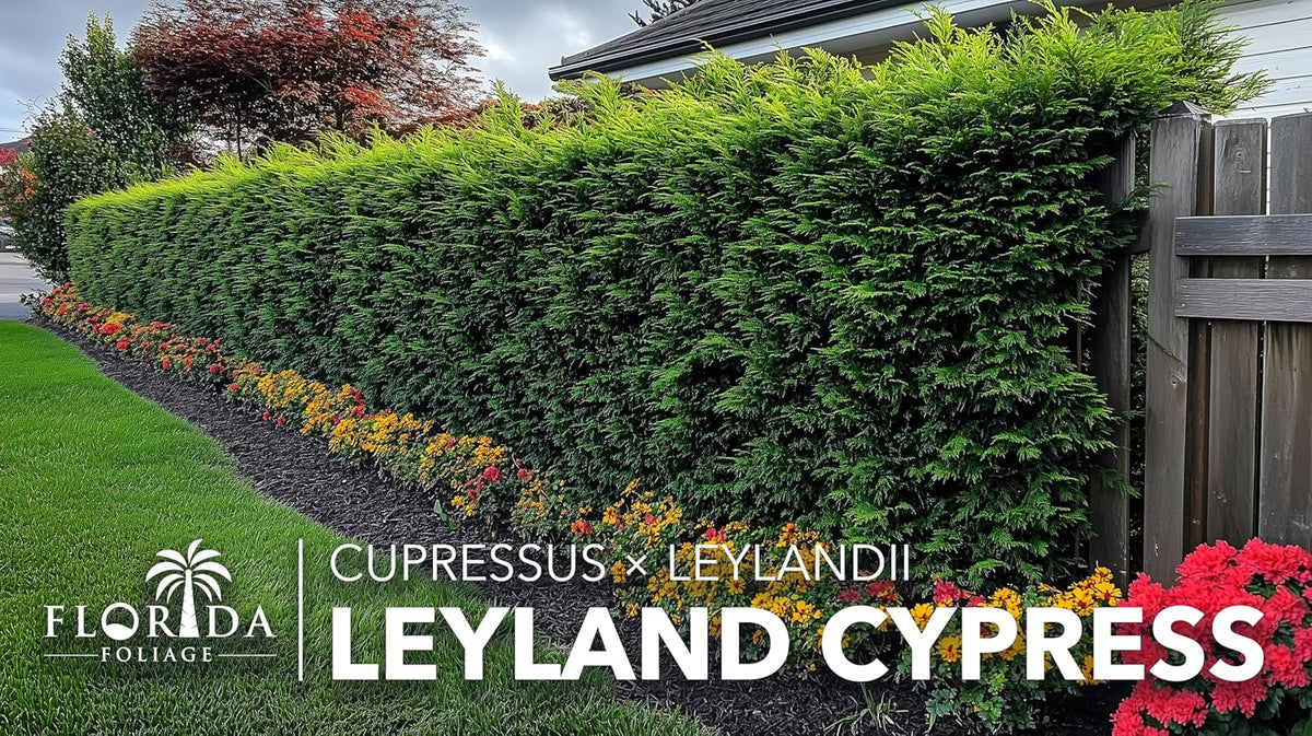Leyland Cypress | 10 Quart Size Plants | Cupressocyparis leylandii | Fast Growing Privacy Trees, Evergreen Landscape Plants, Drought Tolerant, Low Maintenance, Windbreak, Hardy