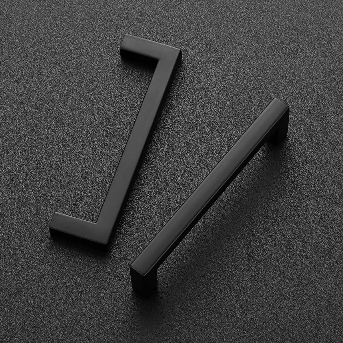 Ravinte 45 Pack Slim Square Bar Drawer Handles - 3-3/4 Inch Center to Center - Matte Black Cabinet Pulls