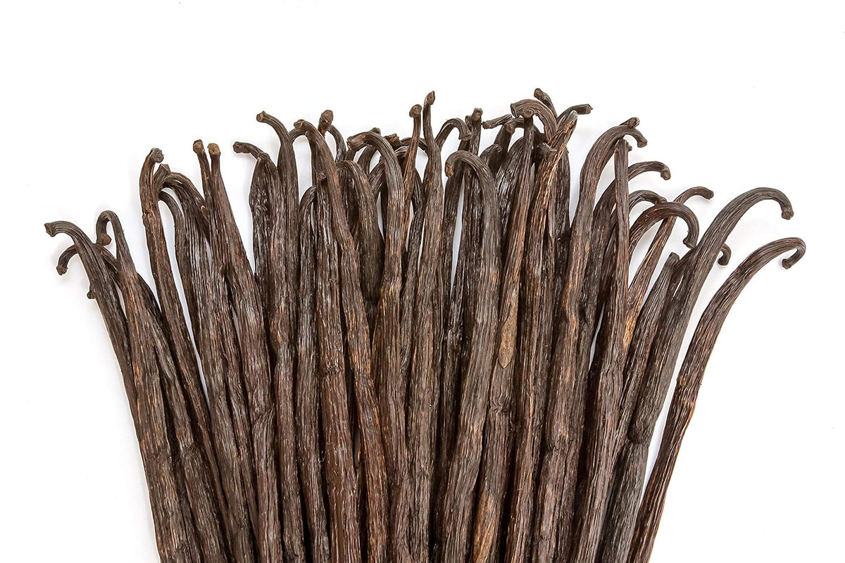 10 Vanilla Beans - Whole Extract Grade B Pods for Baking, Homemade Extract, Brewing, Coffee, Cooking - Tahitian