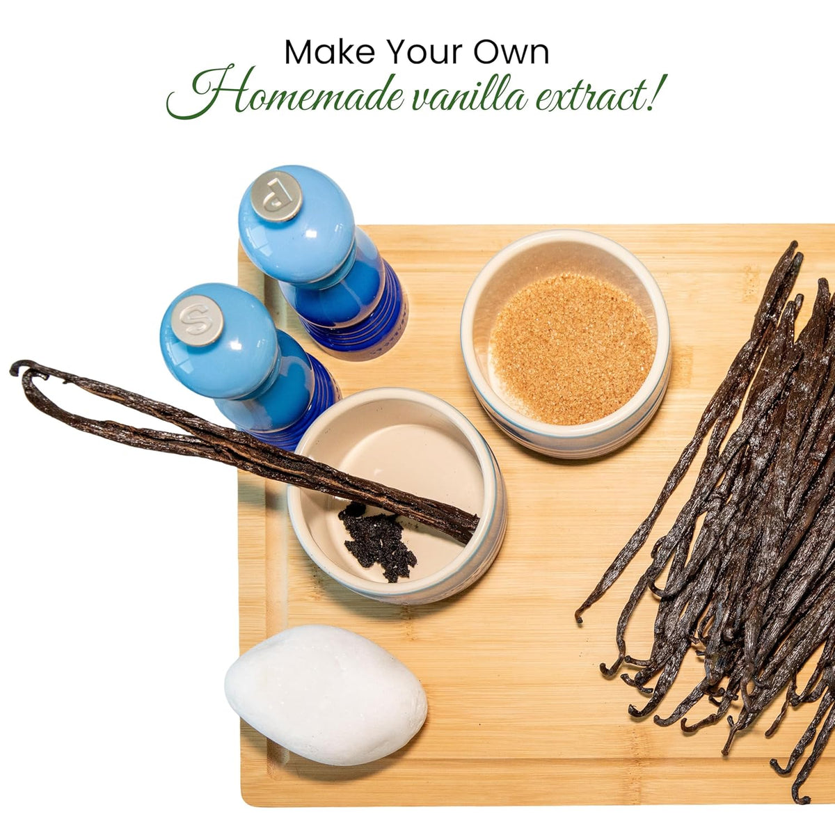 25 Count Organic Madagascar Vanilla Beans – Grade A Bourbon Pods | Gourmet Whole Vanilla Beans for Baking, Cooking, Extract Making | Rich Aroma, Premium Flavor, Non-GMO, Vegan