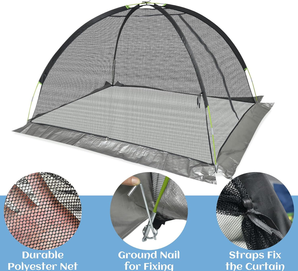 Crop Cages for Garden 12X9X4.4FT - Reusable Mesh Plant Cover for Outdoor Raised Garden Bed Protection Sun Shade & Bird Netting for Fruits/Vegetables and Bushes